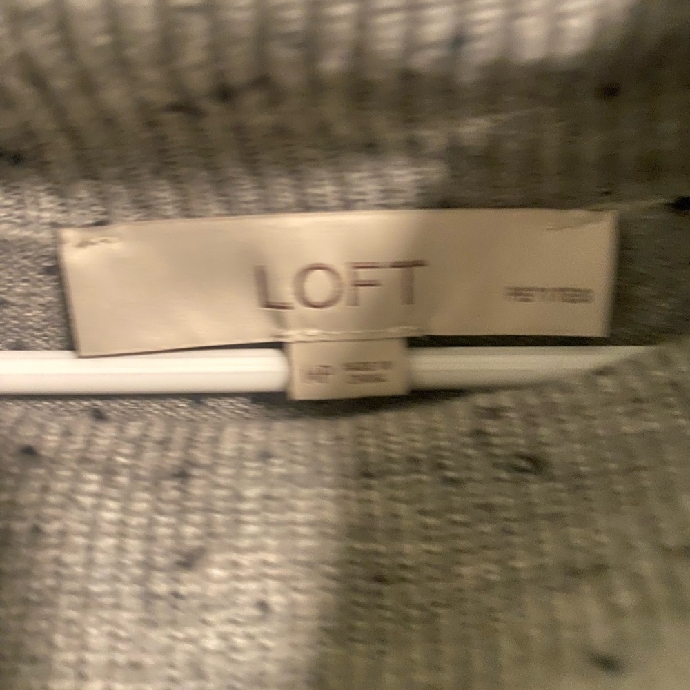 LOFT Light Gray Cowl Neck Sweater - Picture 2 of 3